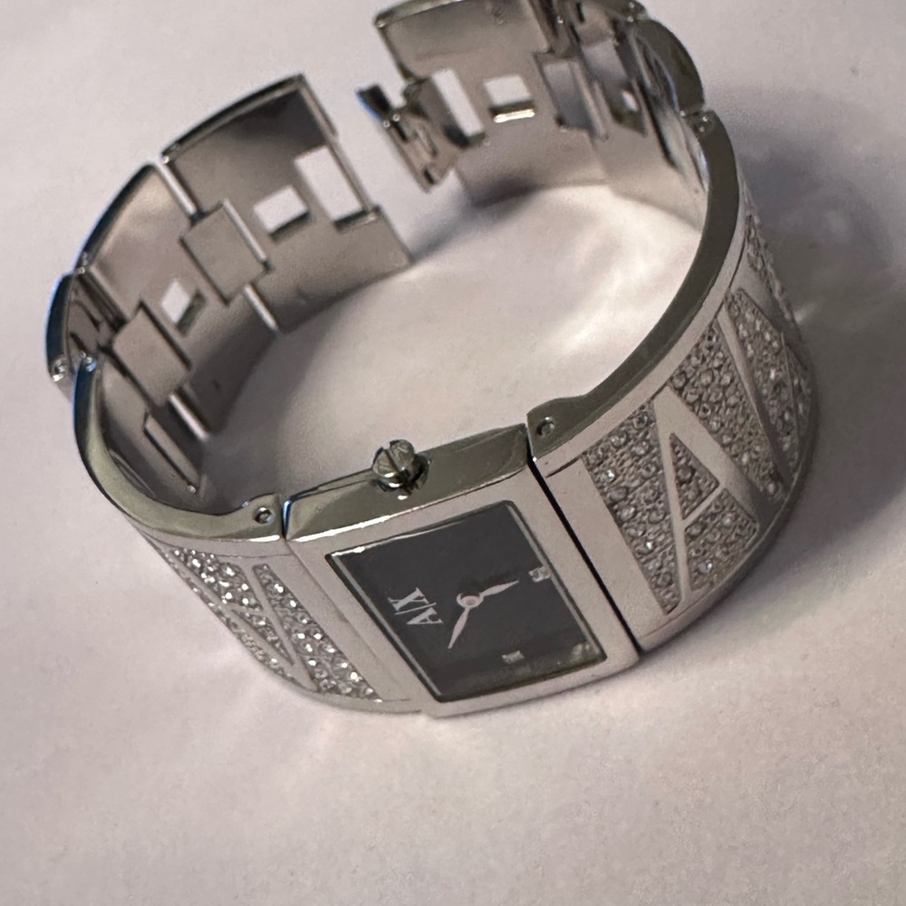 Armani Exchange Silver Crystal Watch